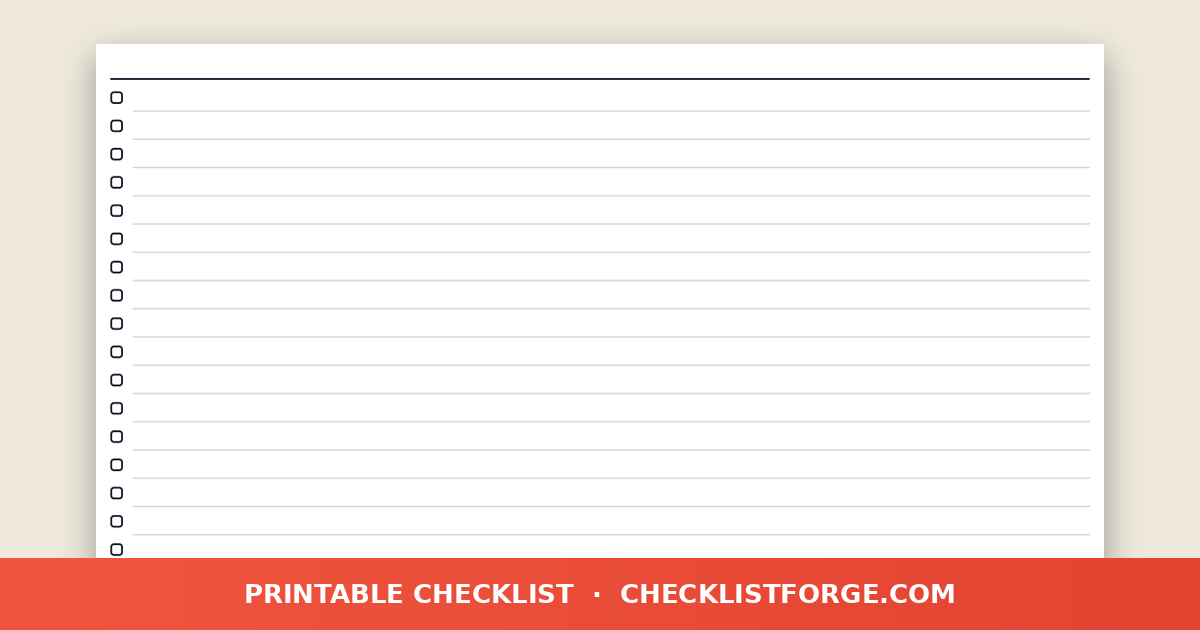 Weekly Home Reset template preview