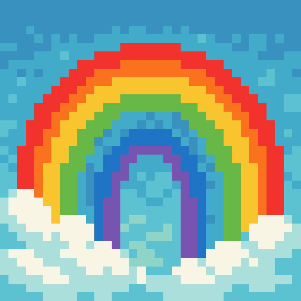 8-Bit Rainbow - 35x35 Pixel Art by lam