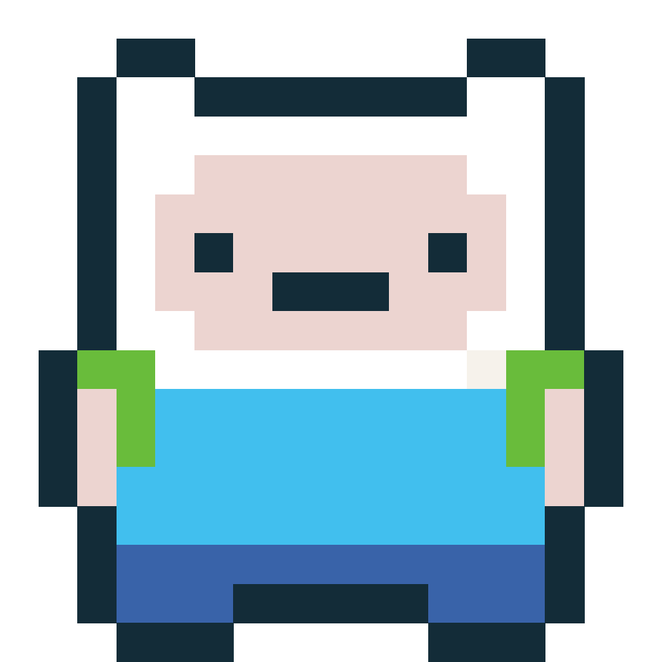 Adventure Time: Finn - 17x17 Pixel Art by FoxBlack