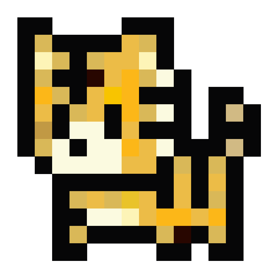 Baby Tiger - 16x16 Pixel Art by anonymous_735th