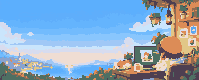 Balcony Desk With Cloud View
