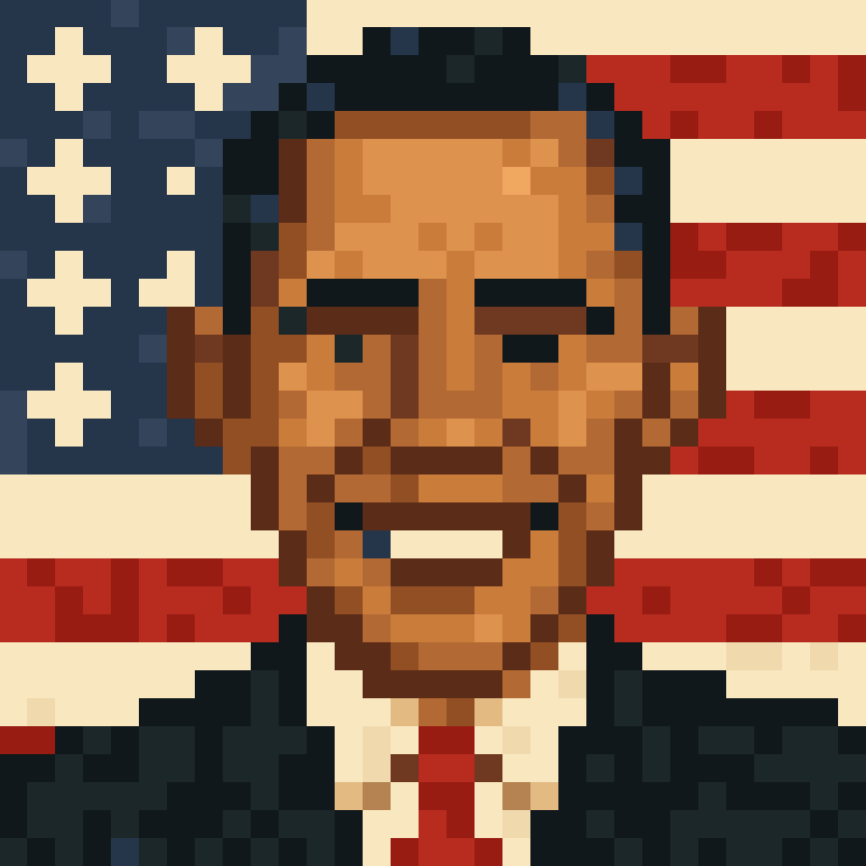 Barack Obama - 31x31 Pixel Art by lam