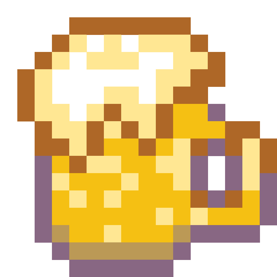 Beer cup - 16x16 Pixel Art by anonymous_1596th