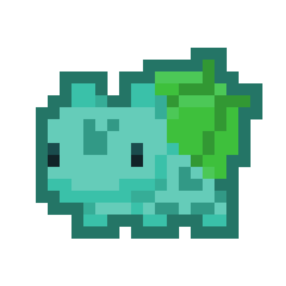 Bulbasaur - 24x24 Pixel Art by anonymous_1596th