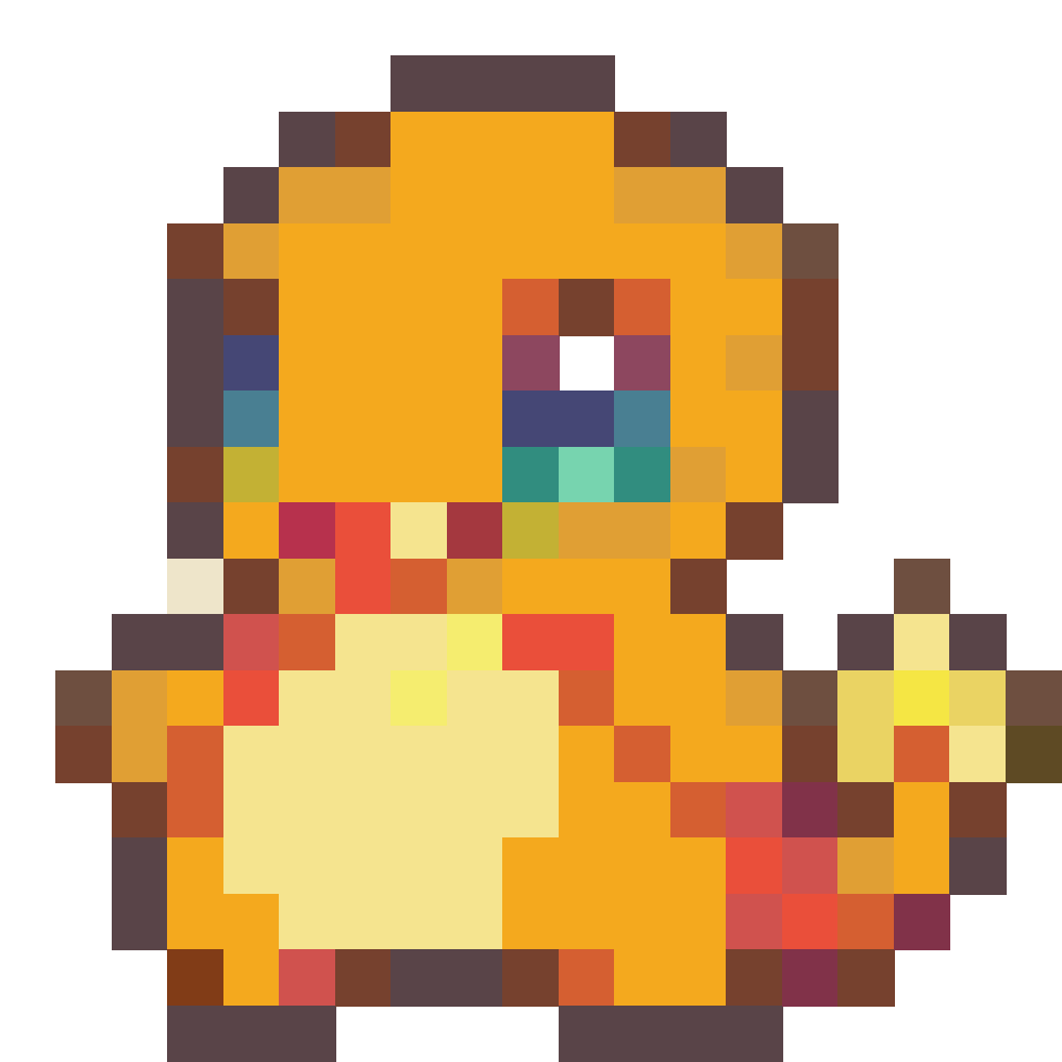 Charmander - 19x19 Pixel Art by anonymous_1596th