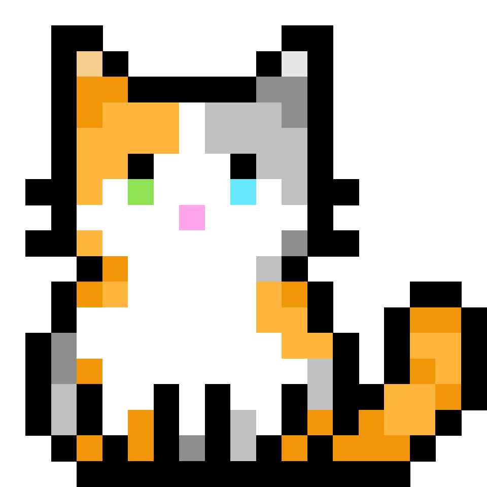 Hello cat art - 19x19 Pixel Art by anonymous_1596th