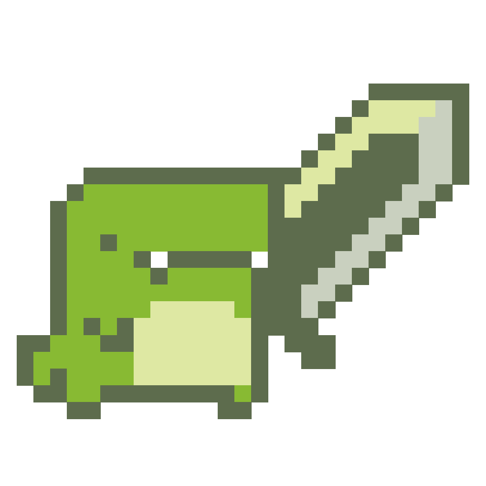 Dino with sword - 29x29 Pixel Art by anonymous_1596th