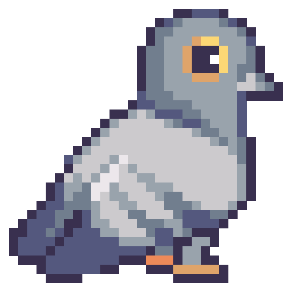 Cute Dove Pixel - 32x32 Pixel Art by anonymous_1596th