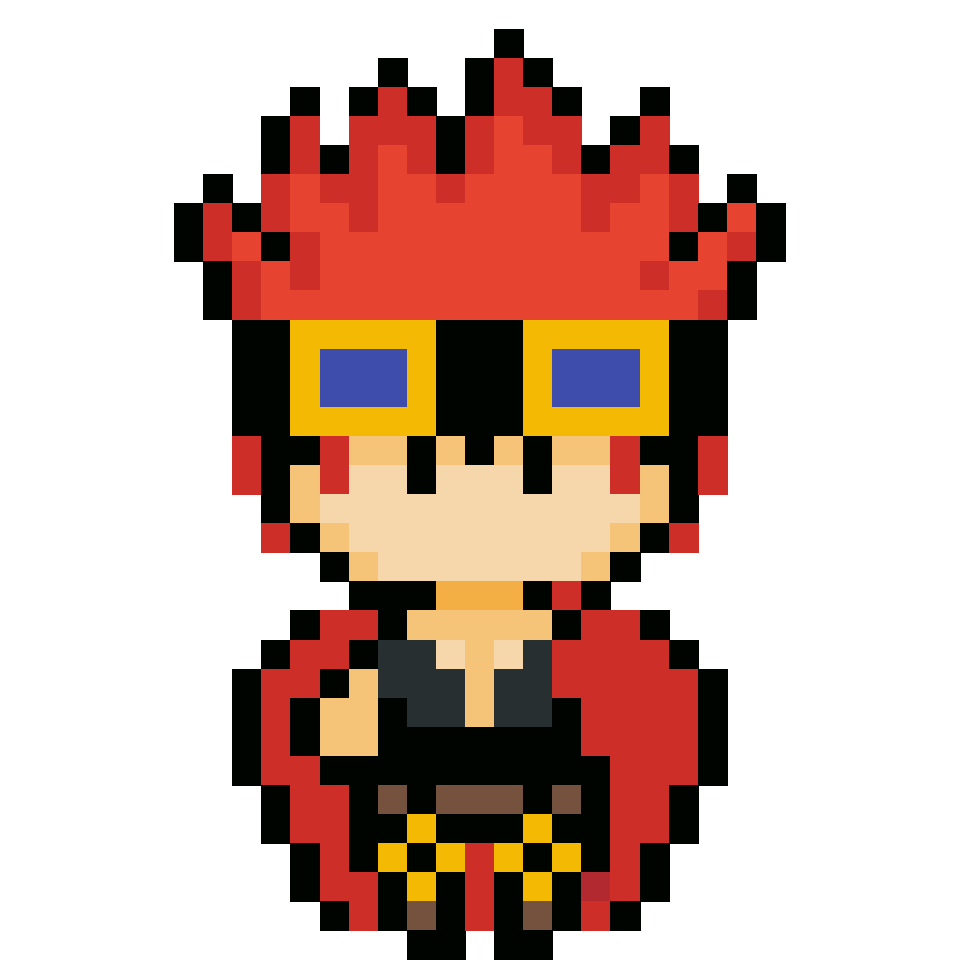 Eustass Kid - 33x33 Pixel Art by anonymous_735th