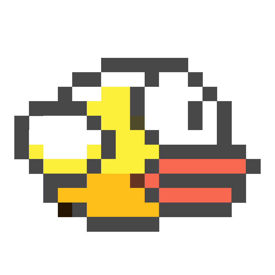 Flappy Bird: Bird - 19x19 Pixel Art by comficker