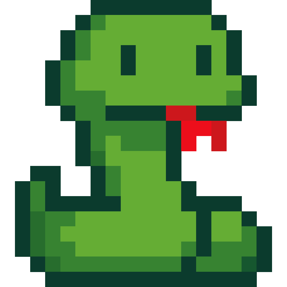 Green Snake - 19x19 Pixel Art by lam