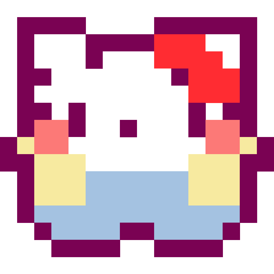 Hello kitty - 16x16 Pixel Art by lam