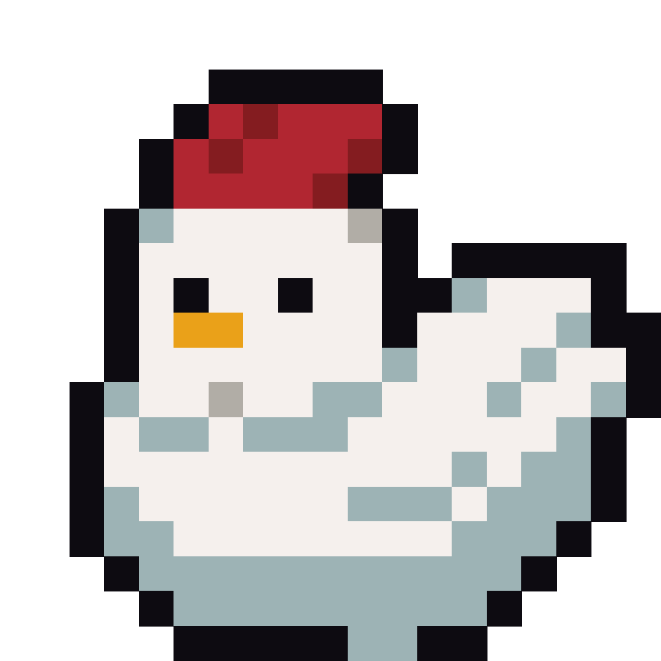 Chicken: Hen - 19x19 Pixel Art by comficker