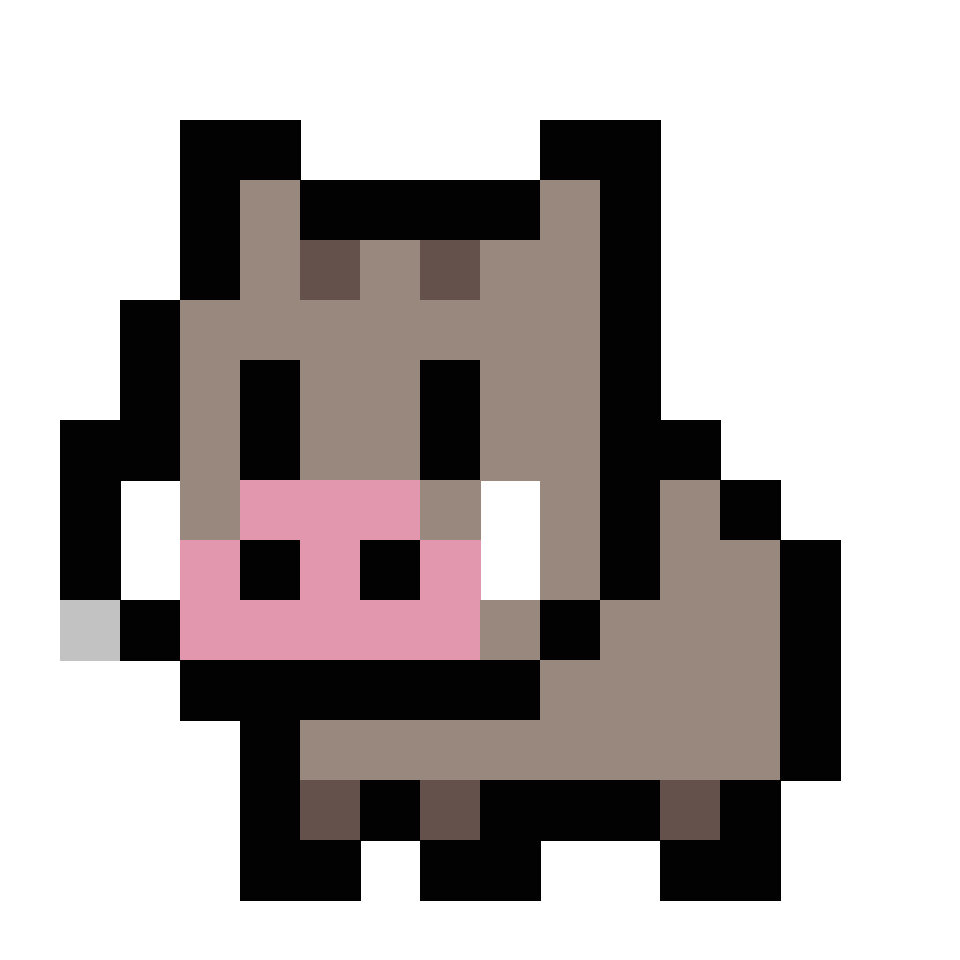 Hippo - 16x16 Pixel Art by anonymous_735th