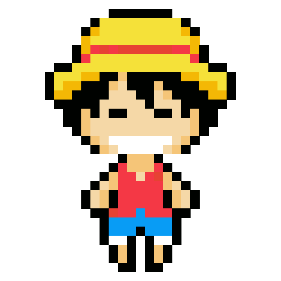 Luffy - 31x31 Pixel Art by anonymous_735th
