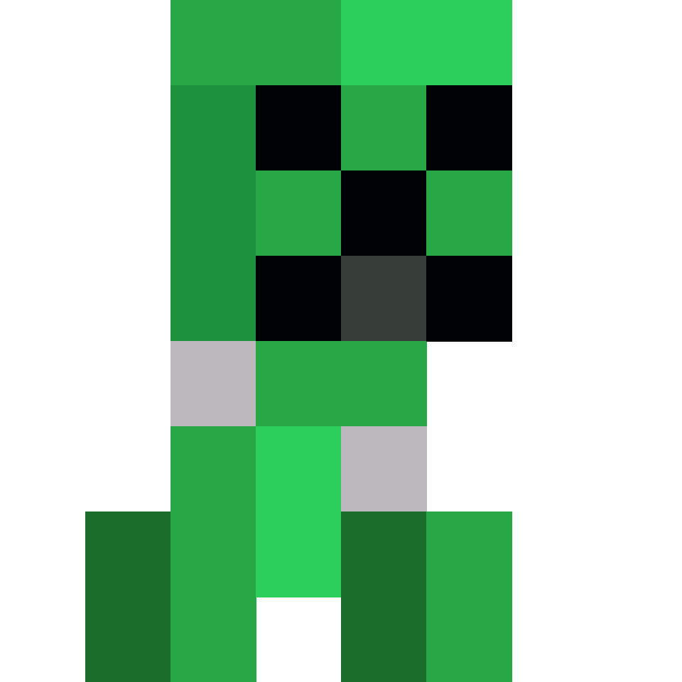 Minecraft: Creeper - 8x8 Pixel Art by comficker