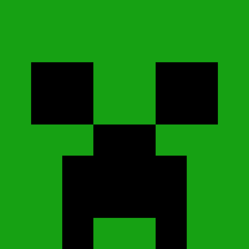 Minecraft: Creeper face - 8x8 Pixel Art by comficker
