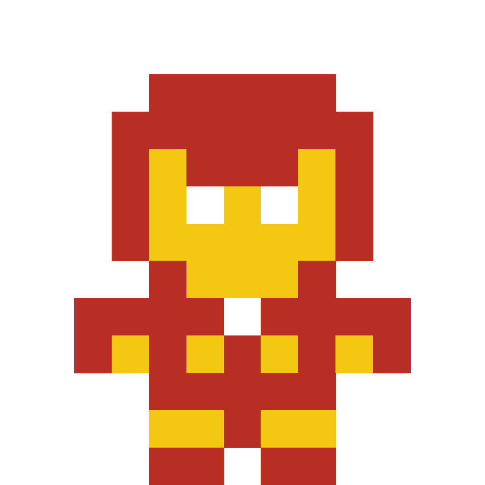 Minimal Hero: Iron Man - 13x13 Pixel Art by comficker