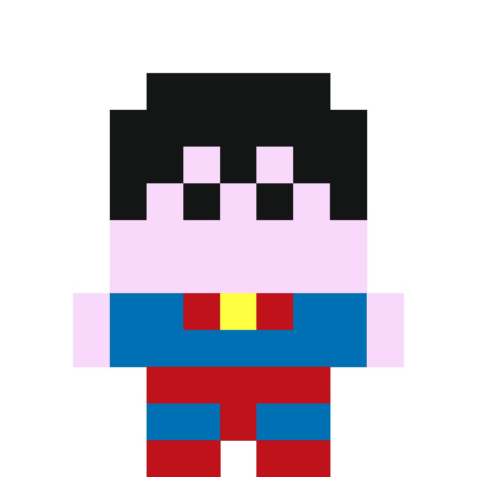 Minimal Hero: Superman - 13x13 Pixel Art by comficker