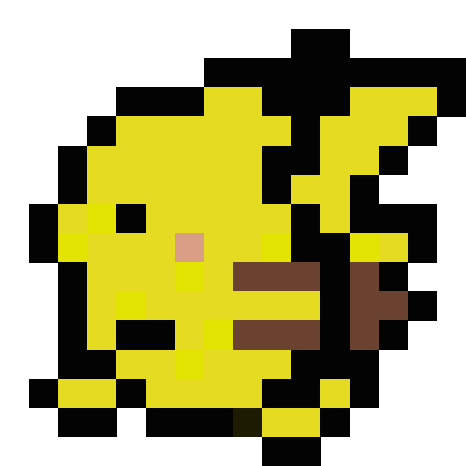 Pikachu - 16x16 Pixel Art by anonymous_1596th