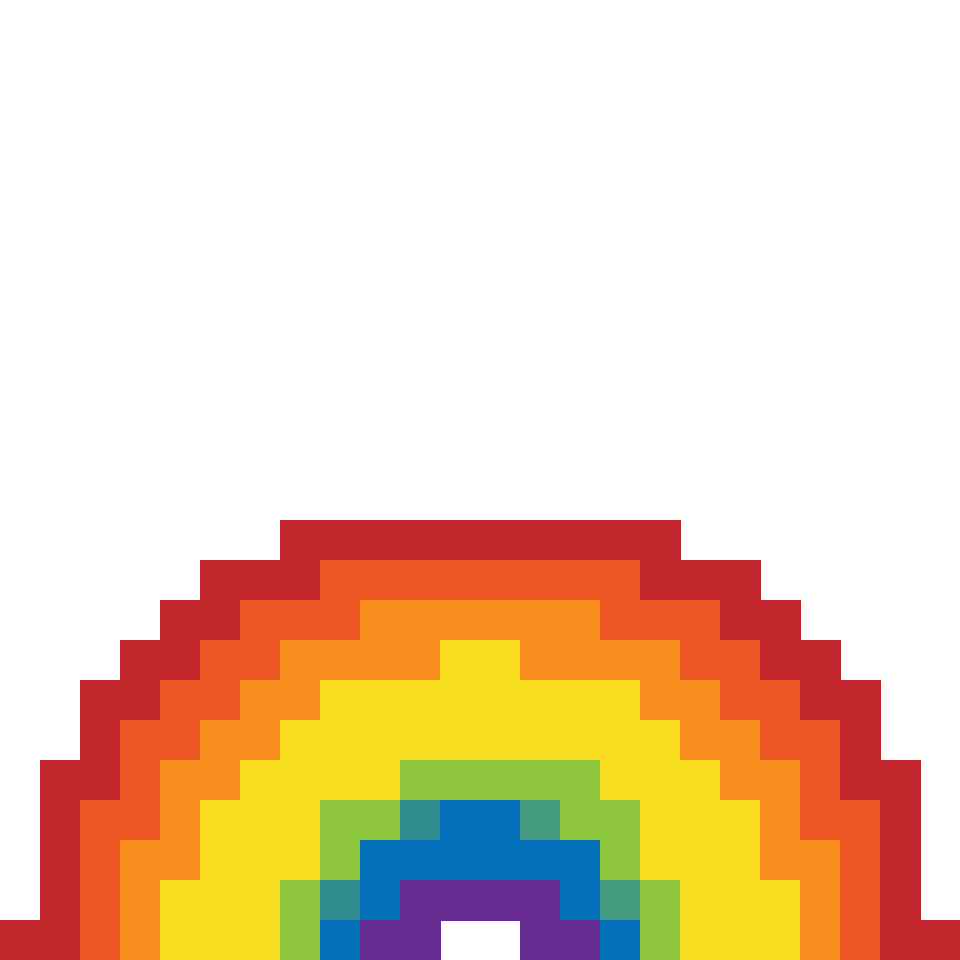 Rainbow - 24x24 Pixel Art by comficker
