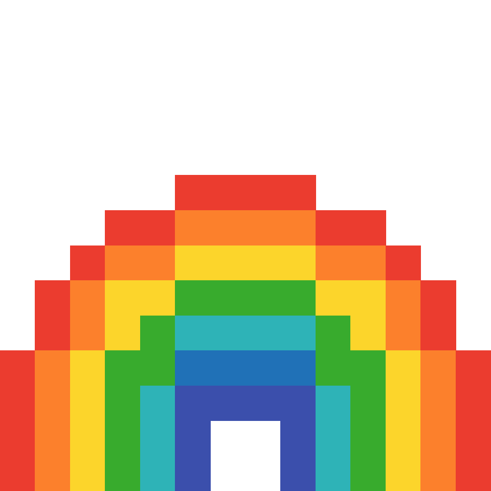 Rainbow Pixels - 14x14 Pixel Art by lam