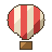 Striped Hot Air Balloon