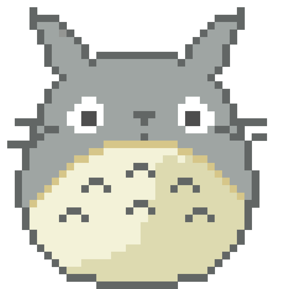 Totoro - 39x39 Pixel Art by comficker