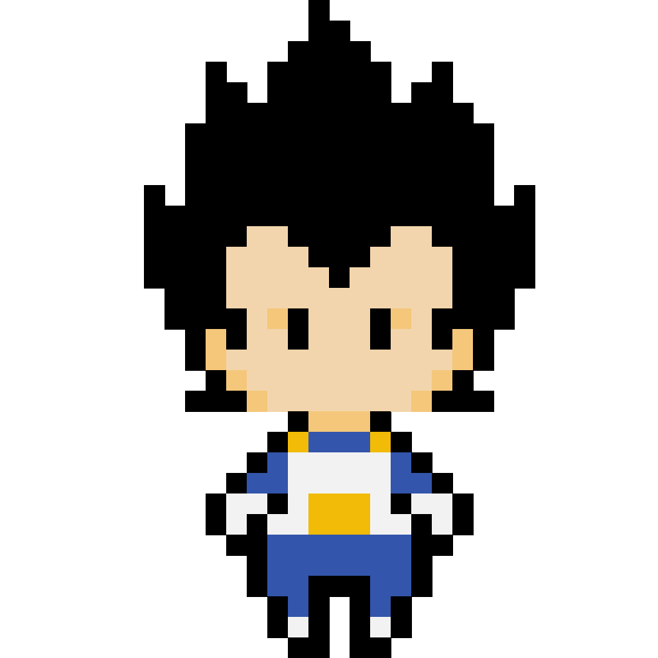Vegeta - 32x32 Pixel Art by anonymous_1596th