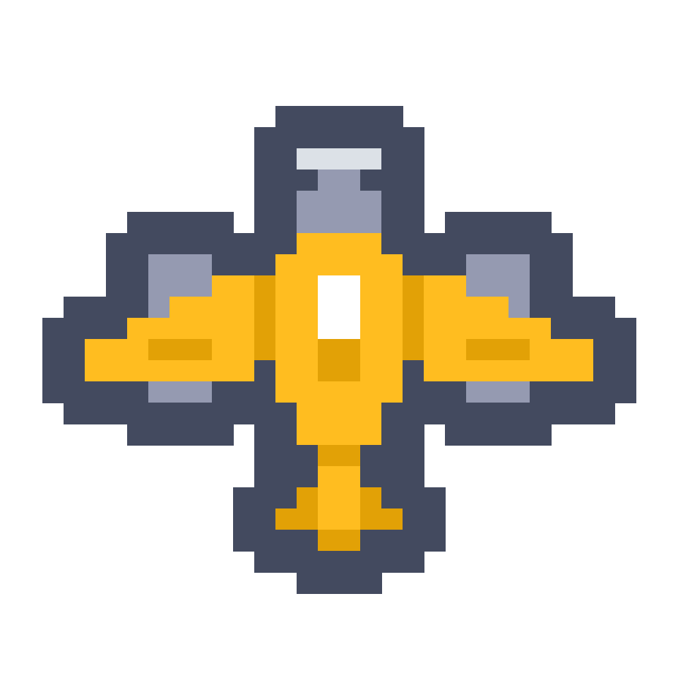 Yellow ship - 32x32 Pixel Art by undefined