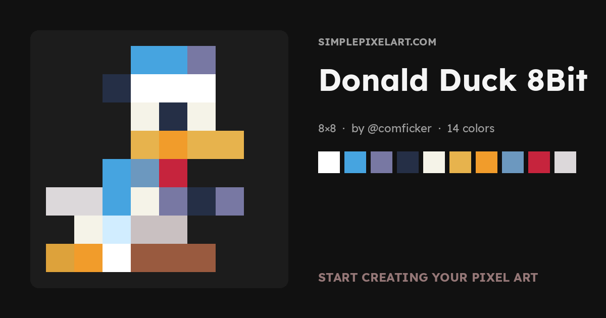 Duck Pixel Art — Free Sprites - SimplePixelArt.com