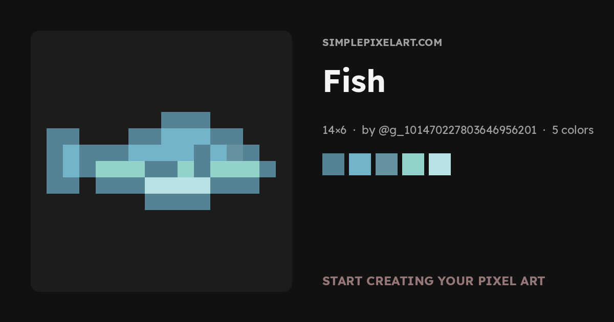 Fish Pixel Art — Sprites, Designs & Gallery (2) - SimplePixelArt.com