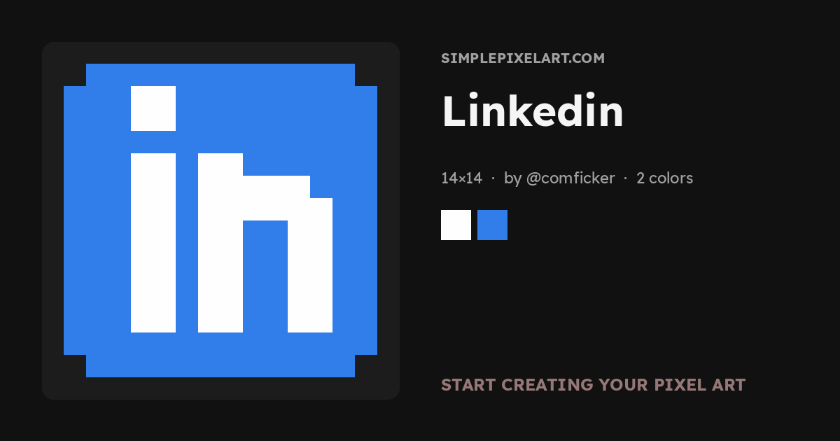 Linkedin Pixel Art — Sprites, Designs & Gallery (1) - SimplePixelArt.com