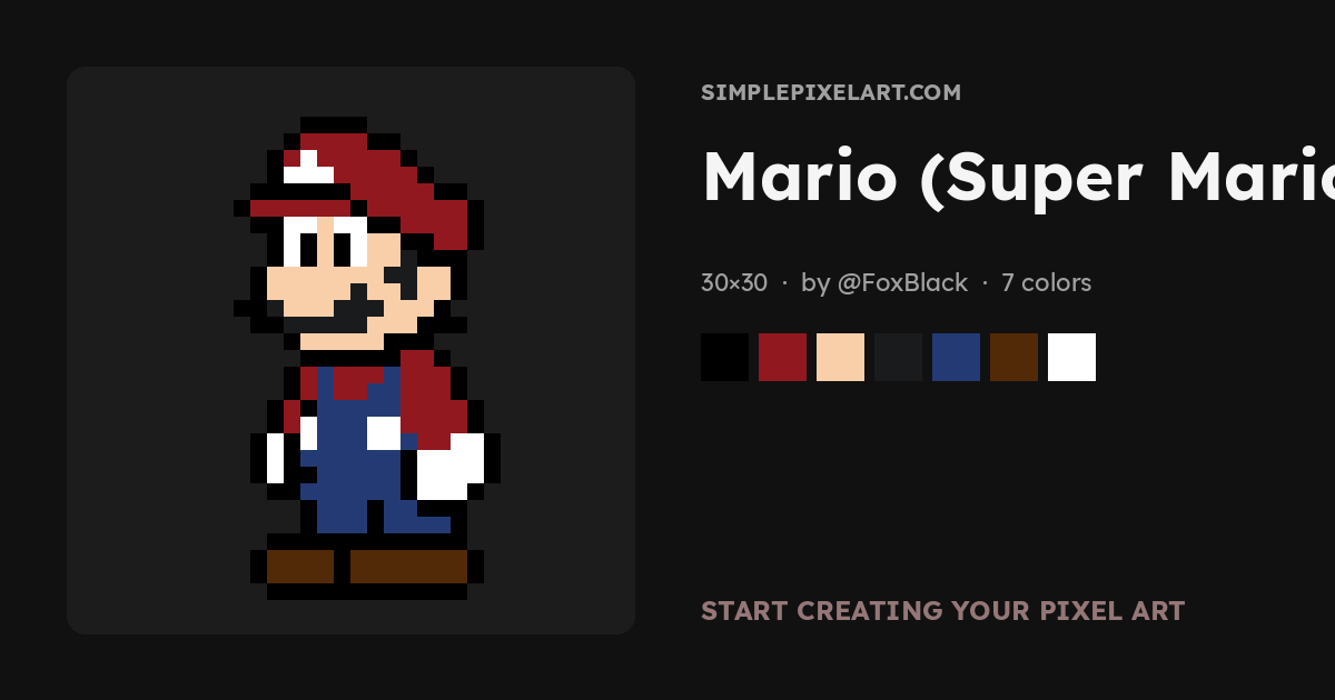 Super Mario Bros Pixel Art — Free Sprites - SimplePixelArt.com