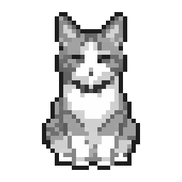 A cat sitting