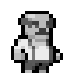 Middle-Aged Man in Suspenders