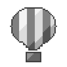 Striped Hot Air Balloon