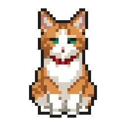 A cat sitting bead pattern, 41 by 41 beads