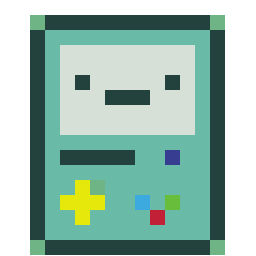 Adventure Time: Beemo bead pattern, 17 by 17 beads