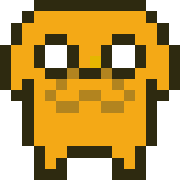 Adventure Time: Jake bead pattern, 16 by 16 beads