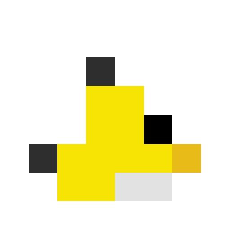 Angry Birds 8bit: Chuck bead pattern, 8 by 8 beads