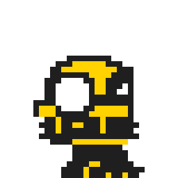 Kuro SCT NES bead pattern, 32 by 32 beads
