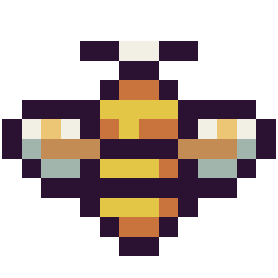 Bee bead pattern, 14 by 14 beads