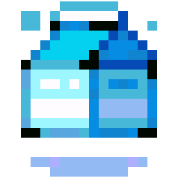 Blue milk cartons bead pattern, 18 by 18 beads