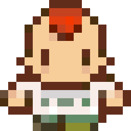 Boy bead pattern, 16 by 16 beads