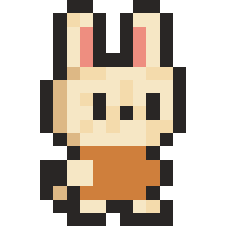 Bunny bead pattern, 17 by 17 beads