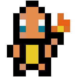 Charmander bead pattern, 12 by 12 beads