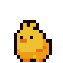 Chick bead pattern, 19 by 19 beads
