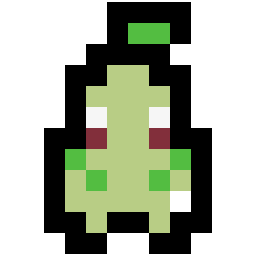 Chikorita bead pattern, 12 by 12 beads