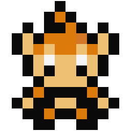 Chimchar bead pattern, 12 by 12 beads